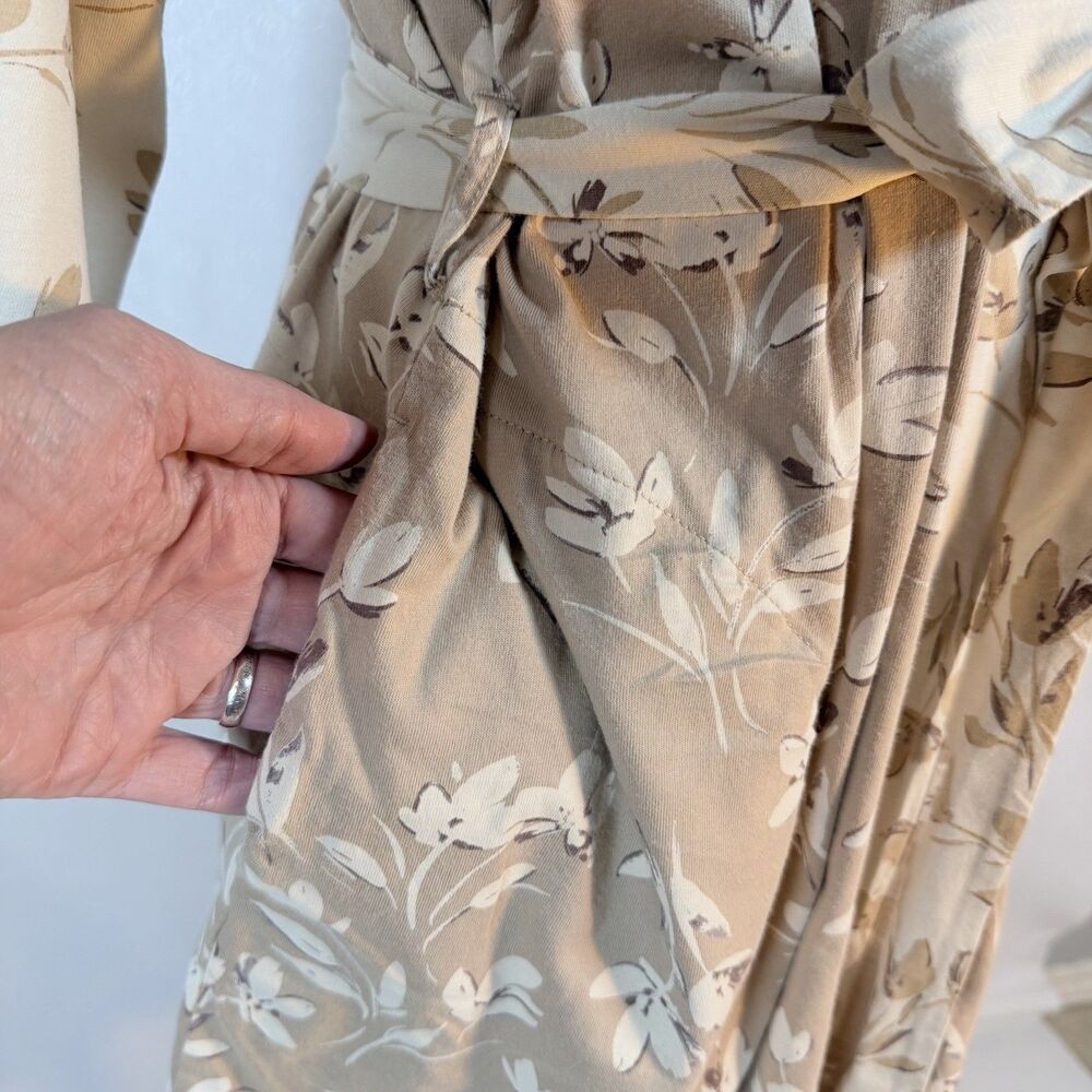 Pact Short Robe M/L Floral Tan Cream - Picture 7 of 12